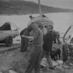 Uffa and his lifeboats at Puckaster (from the Uffa Fox Archive)